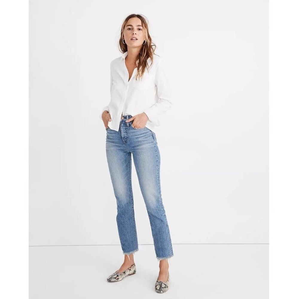 Madewell Perfect Vintage Jeans Cropped raw hem